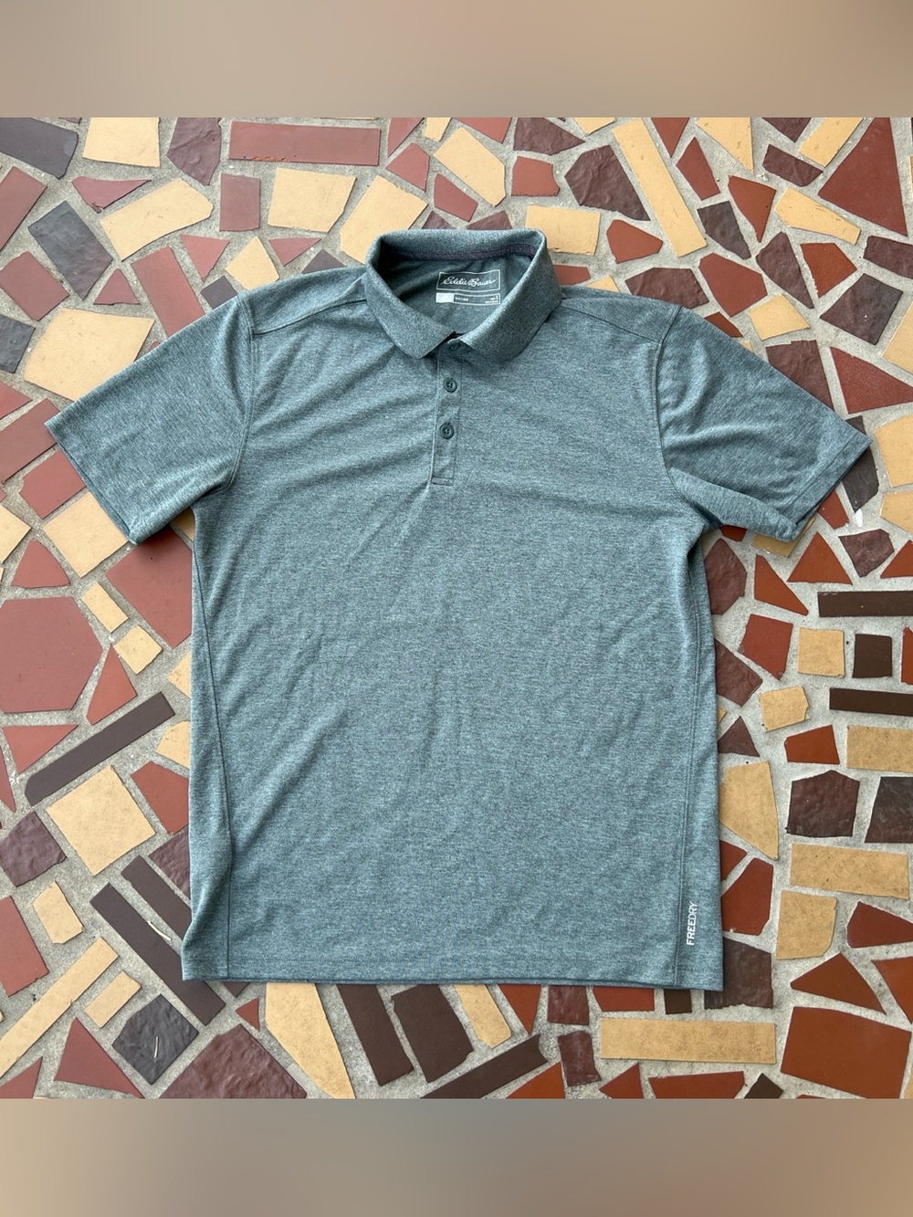 Eddie Bauer Men's Olive Green Performance Polo
